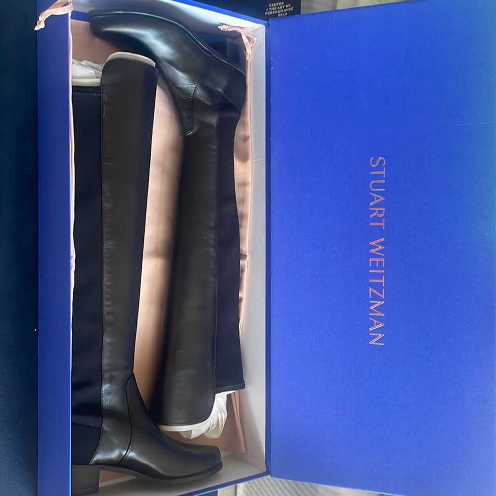 Stuart Weizmann Reserve black Nappa Leather/Black boots
